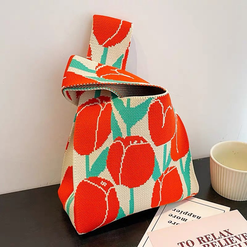 Orange Tulips Afternoon Handbags